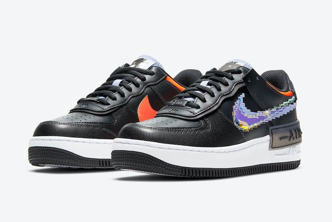 Nike Air Force 1 Shadow Features Iridescent Pixelated Swoosh Logos