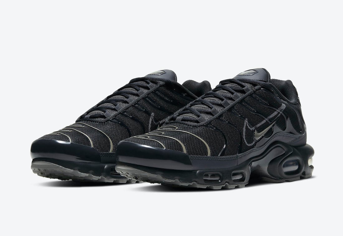 Nike Air Max Plus in Black and Grey with Reflective Accents
