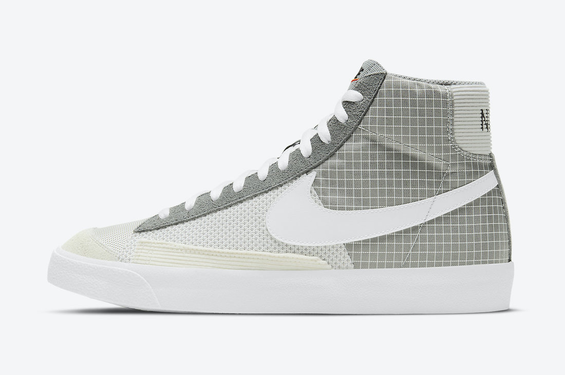 Nike Blazer Mid 77 Patch Smoke Grey White Particle Grey DD1162-001 Release Date Info