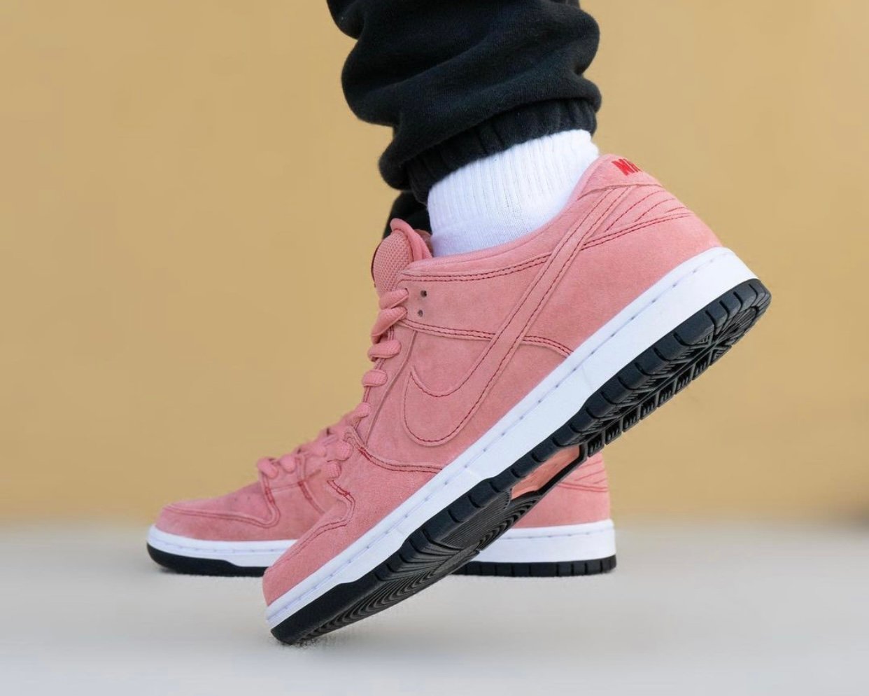 Nike SB Dunk Low Atomic Pink Pig CV1655-600 On Feet