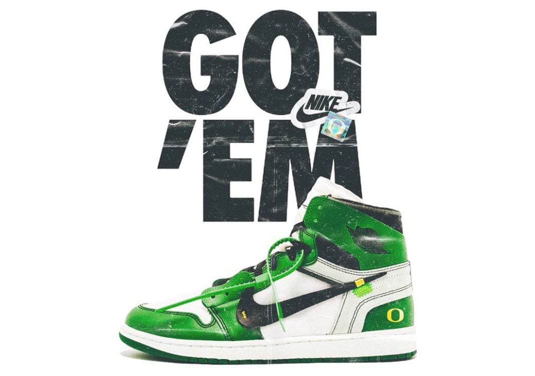 Oregon Ducks Off-White Air Jordan 1