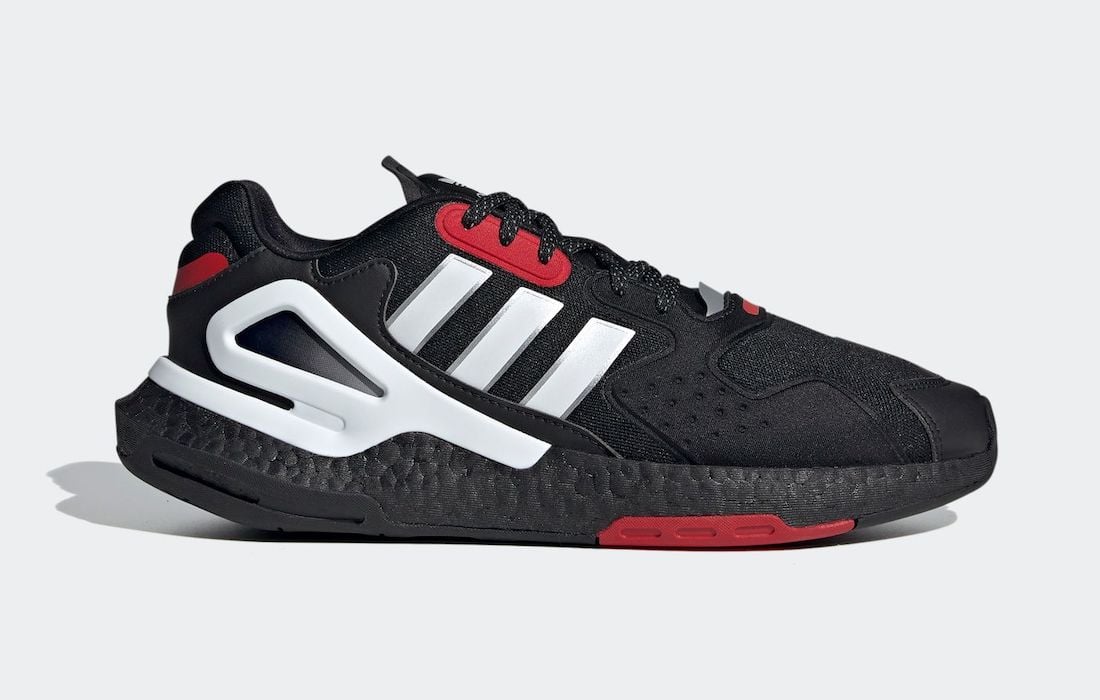 adidas Day Jogger in Black, White, and Red
