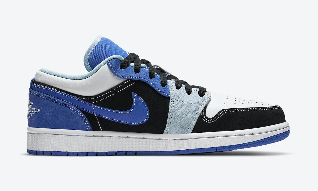 air jordan 1 low black and blue