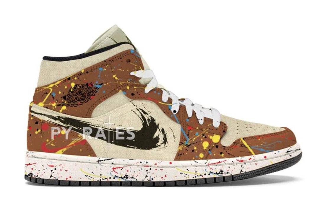 Air Jordan 1 Mid SE Cider Paint Splatter Release Date Info