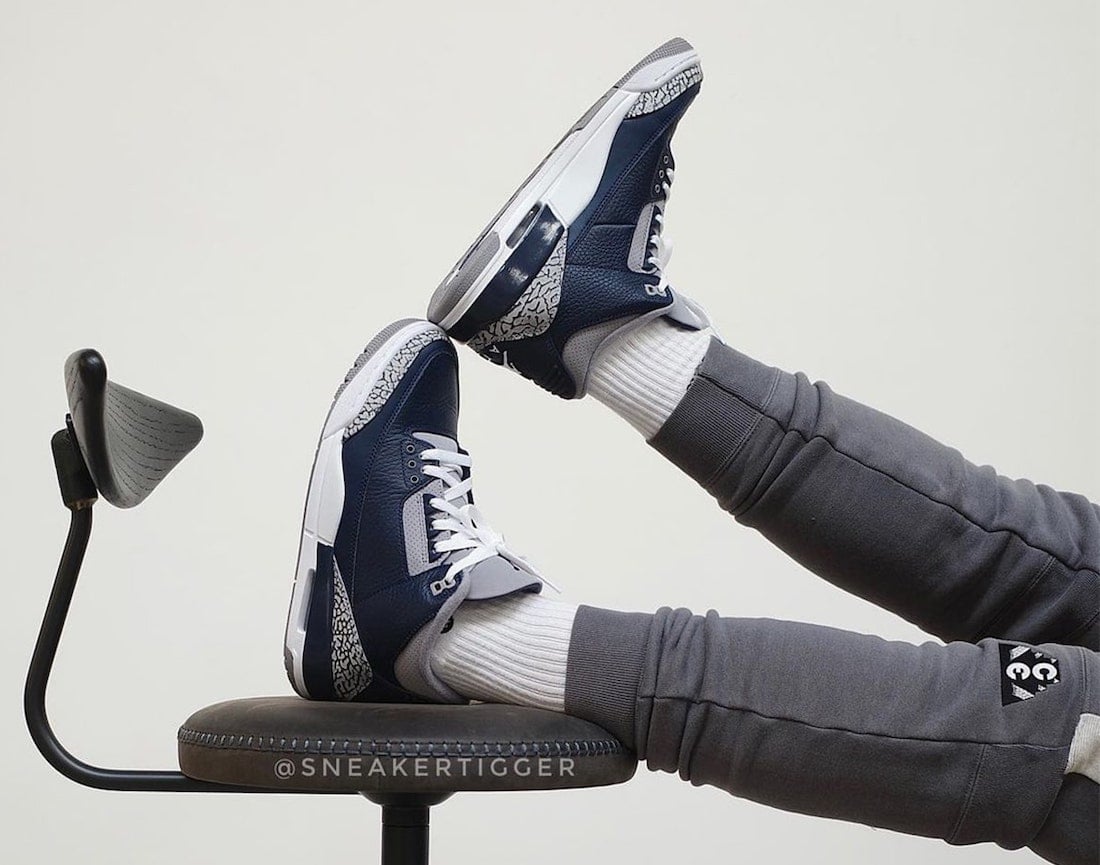 Air Jordan 3 Georgetown Midnight Navy CT8532-401 Release Price