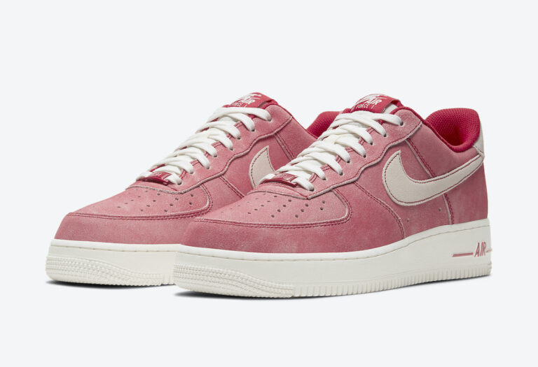 nike red suede air force 1