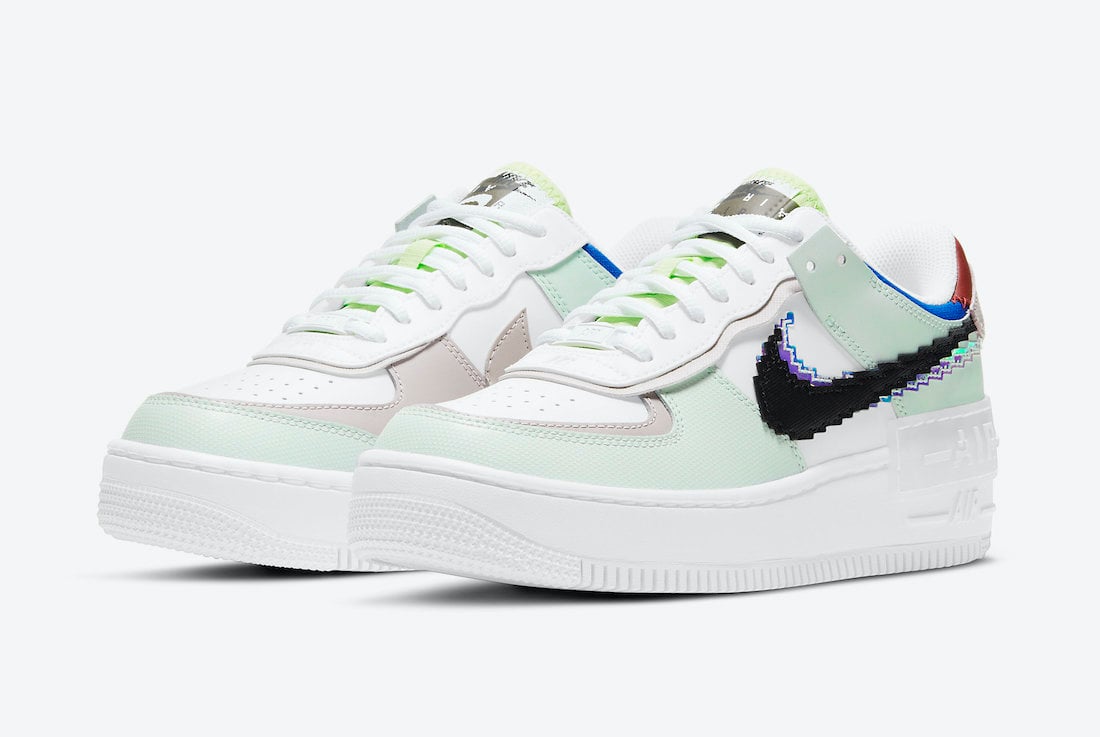 Nike Air Force 1 Shadow with Pixelated Swoosh Logos