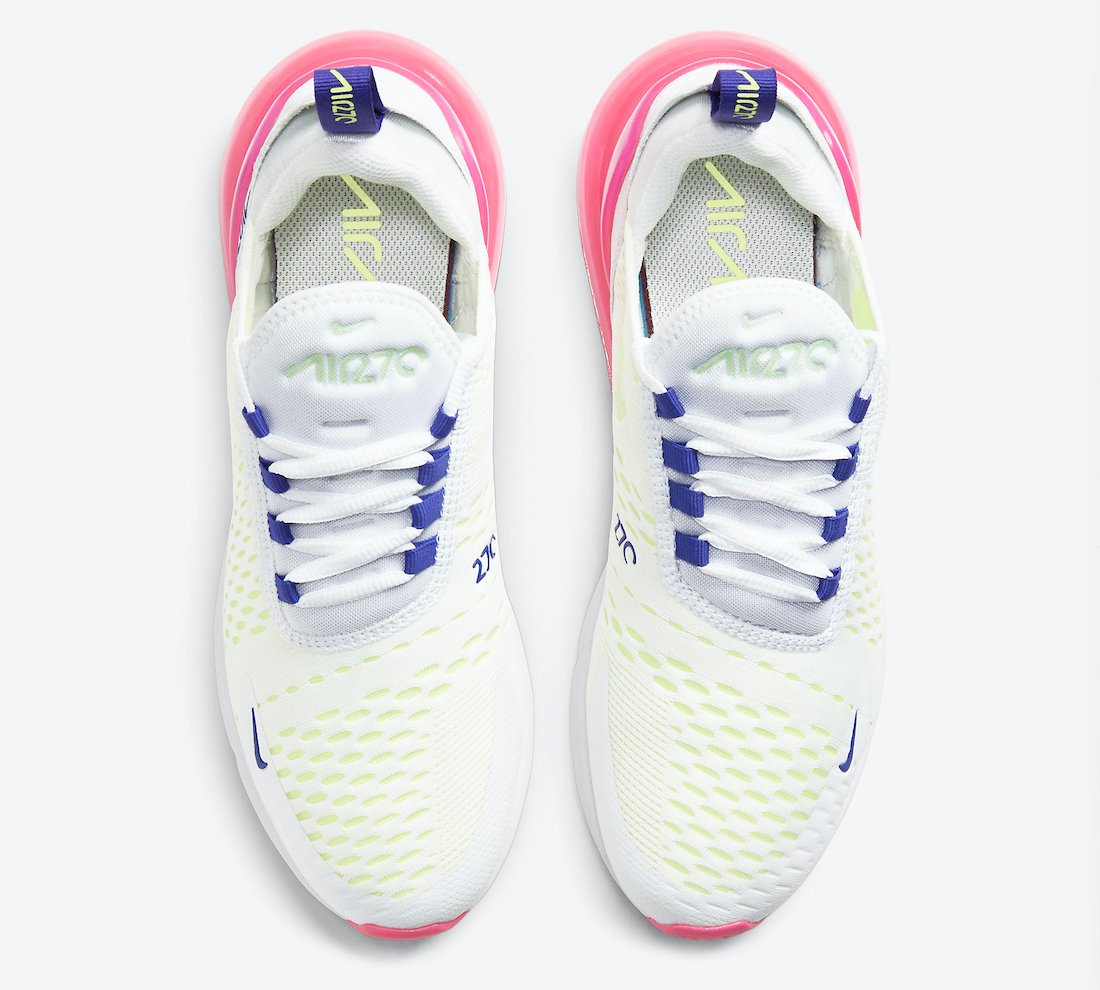 Nike Air Max 270 White Blue Green Pink DH0252-100 Release Date Info