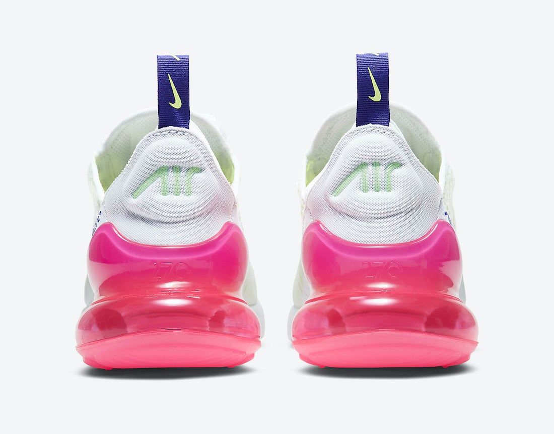 Nike Air Max 270 White Blue Green Pink DH0252-100 Release Date Info