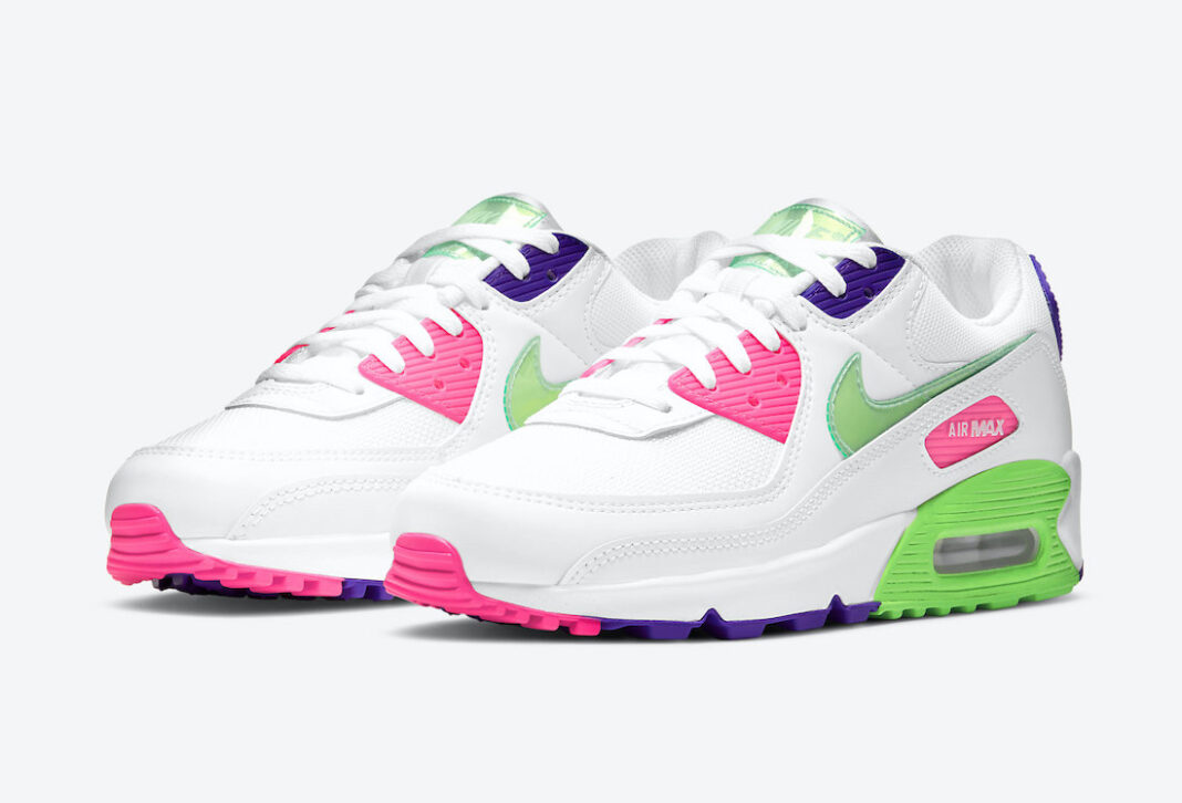 air max plus green and pink