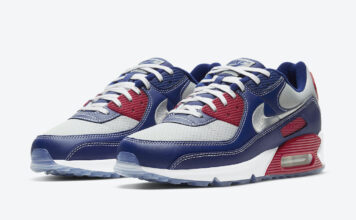 the 'air max 90 releases in a vintage friendly blue and orange