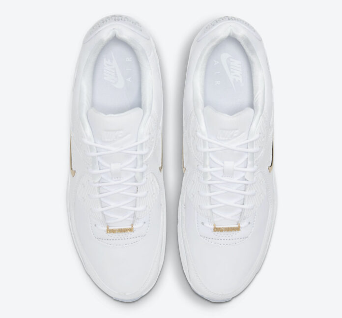 white and gold air max 90