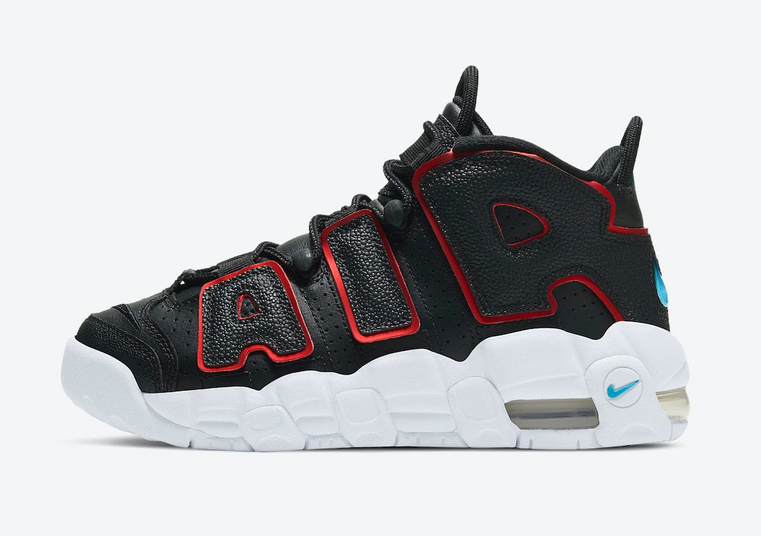 Nike Air More Uptempo GS Black White Red DJ4610-001 Release Date Info