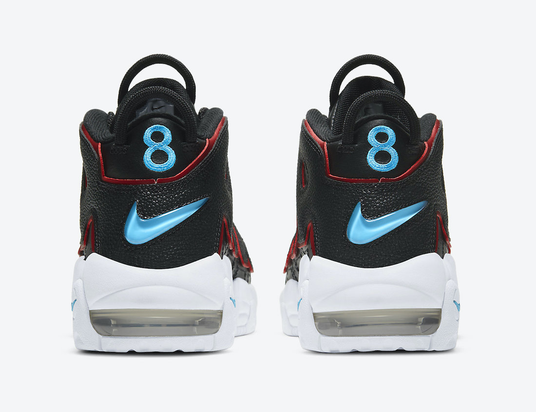 Nike Air More Uptempo GS Black White Red DJ4610-001 Release Date Info