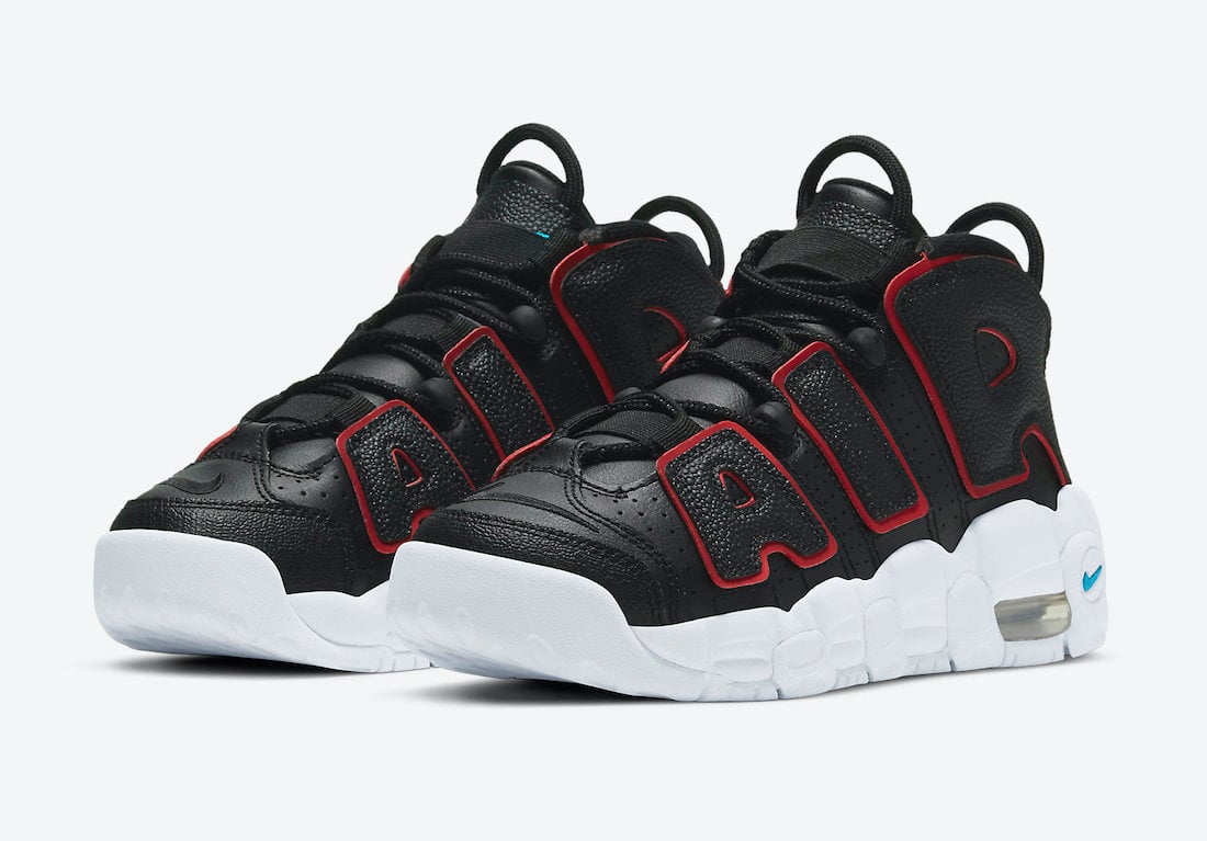 Nike Air More Uptempo GS Black White Red DJ4610-001 Release Date Info