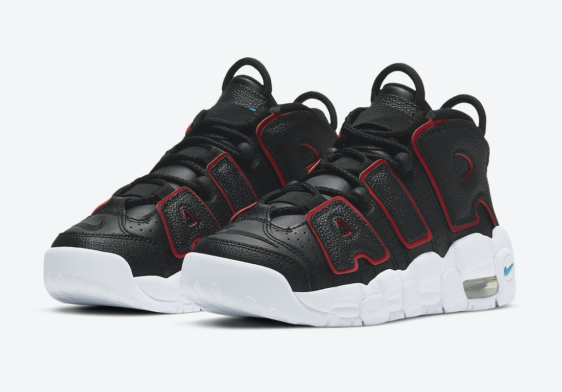 The Nike Air More Uptempo Releasing in Black, White, and Red