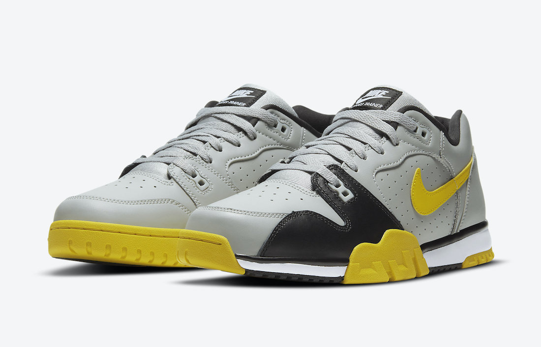 grey and yellow nike trainers