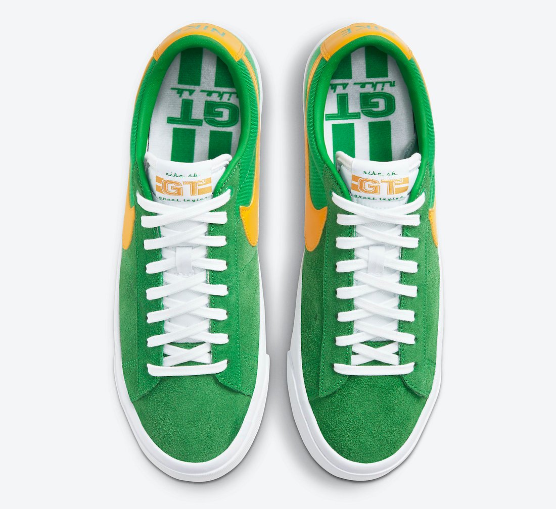 Nike SB Blazer Low GT Lucky Green University Gold DC7695-300 Release Date Info