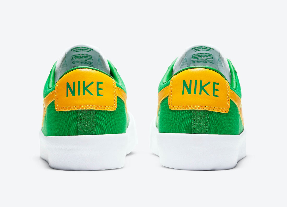 Nike SB Blazer Low GT Lucky Green University Gold DC7695-300 Release Date Info