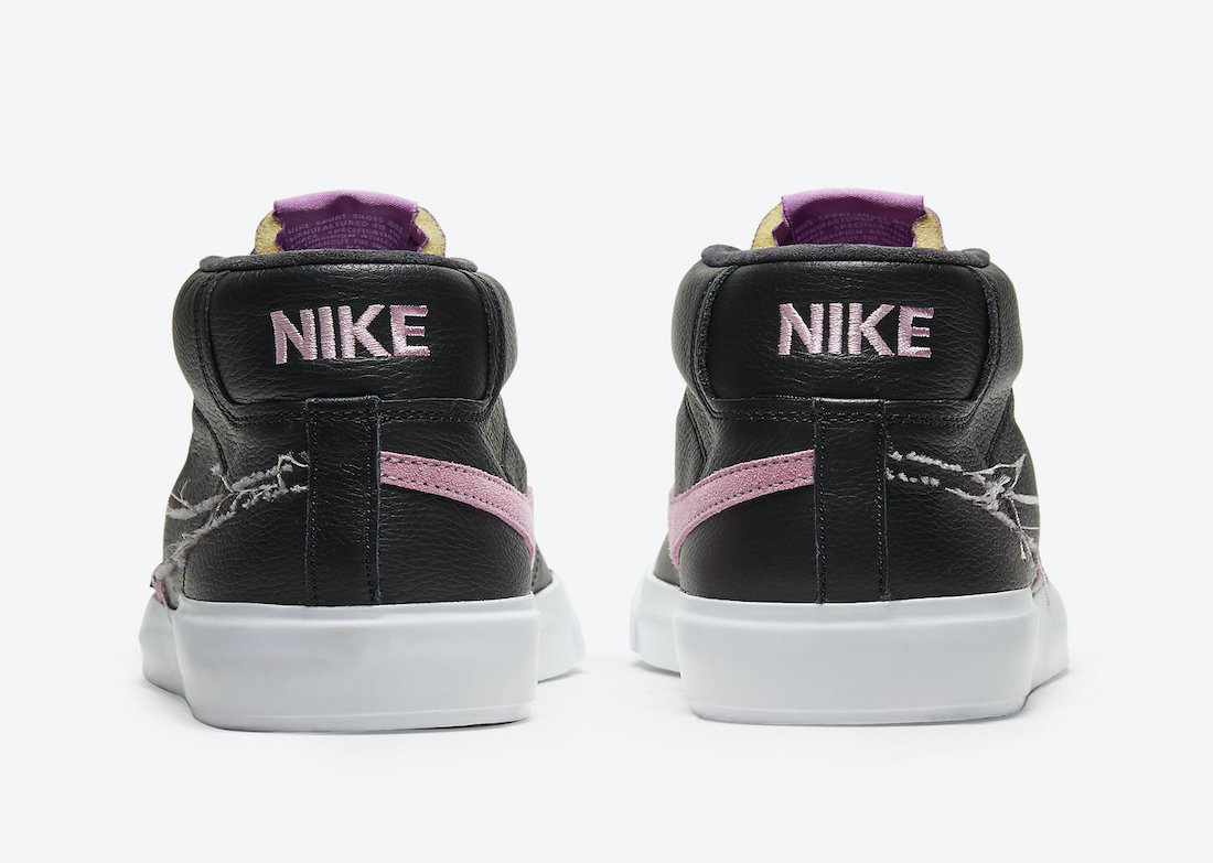 Nike SB Blazer Mid Edge Black Purple Nebula Pink Rise DA2189-002 Release Date Info