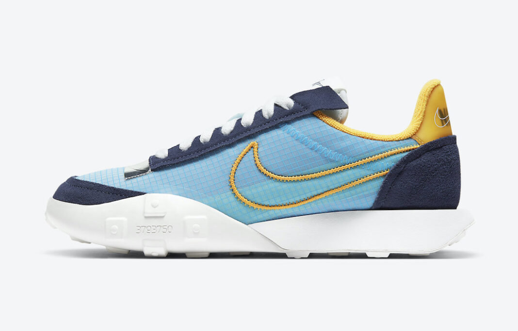 Nike WMNS Waffle Racer 2X Women, Blackened Blue University Gold | Graffitishop