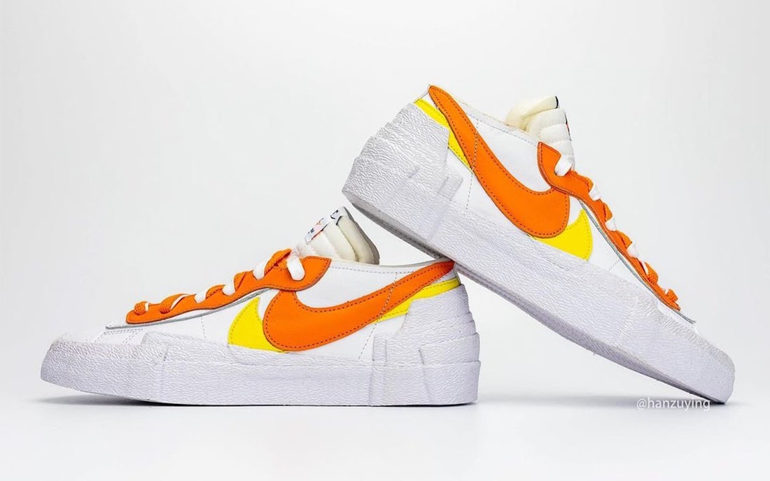Sacai Nike Blazer Low Magma Orange Release Date DD1877-100
