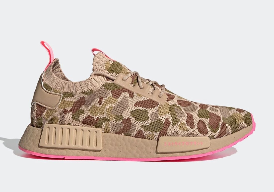 adidas NMD R1 Primeknit with Duck Camo and Hot Pink Accents