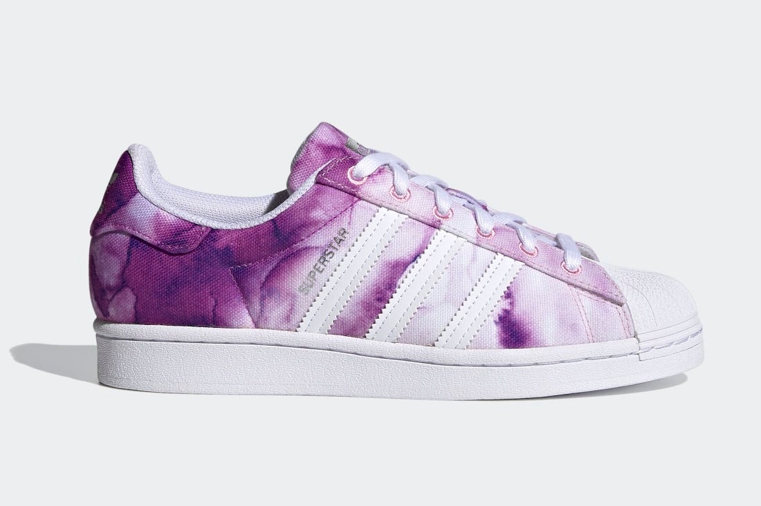 adidas Superstar Features Purple Watercolor Print