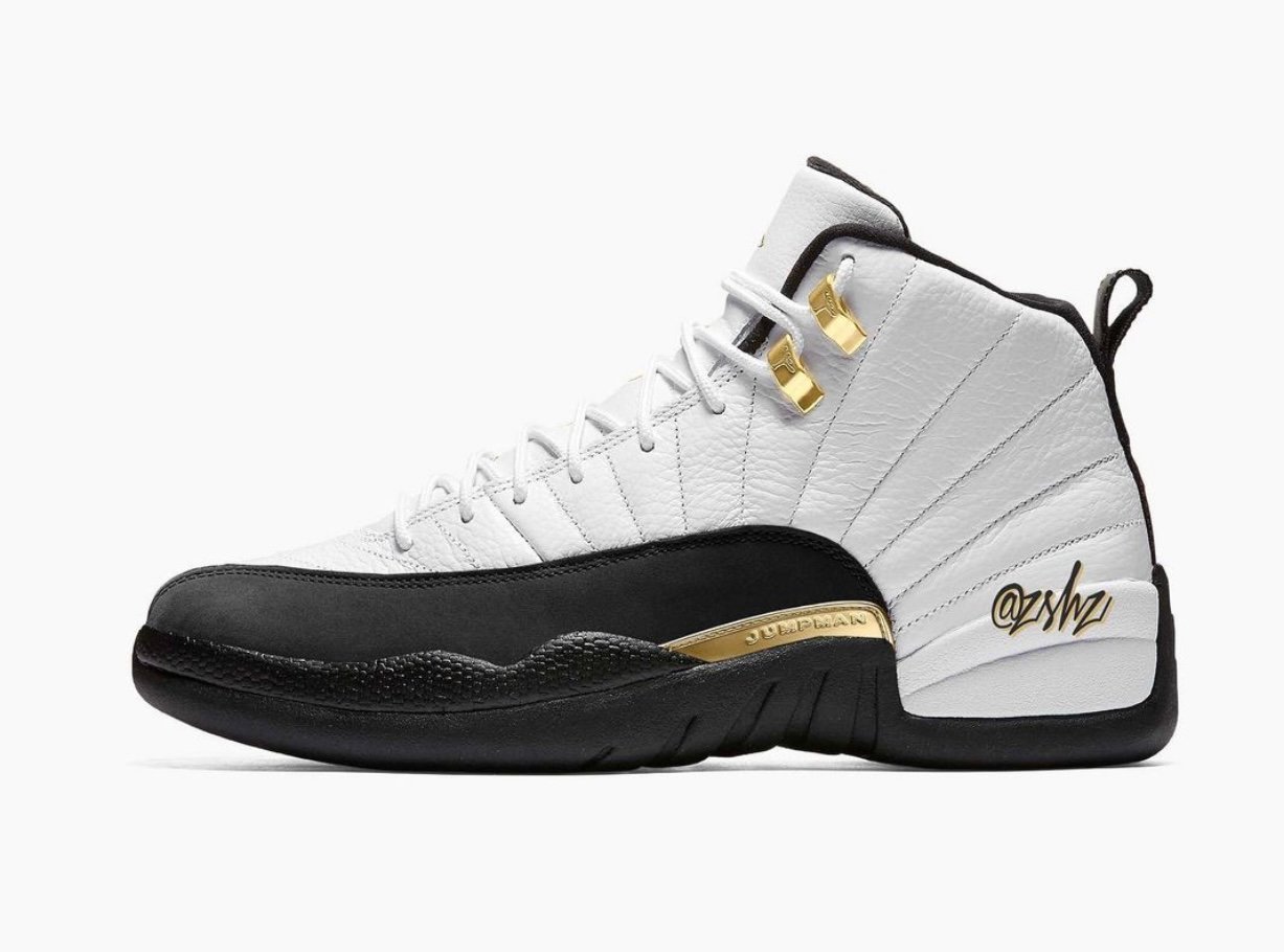 jordan 12 womens black and gold