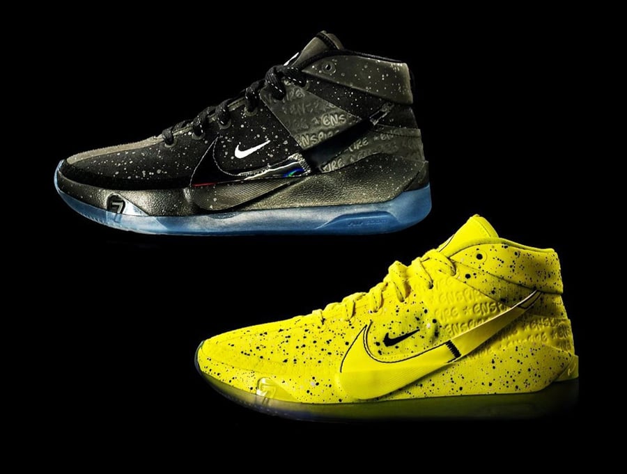 blue yellow and black nike shoes