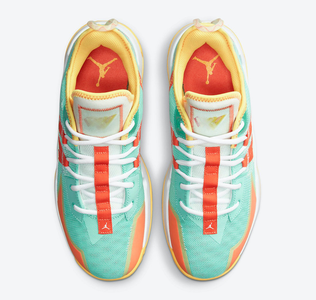 Jordan Westbrook One Take II Teal Orange Yellow CW2457-300 Release Date Info