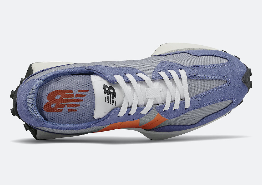 New Balance 327 Magnetic Blue Varsity Orange Release Date Info