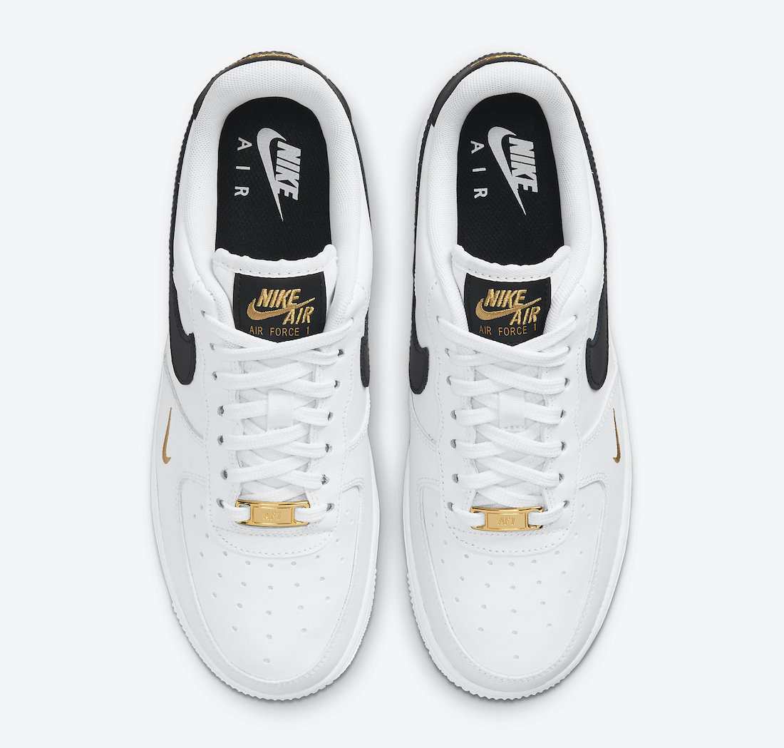 Nike Air Force 1 Low White Black Gold CZ0270-102 Release Date Info