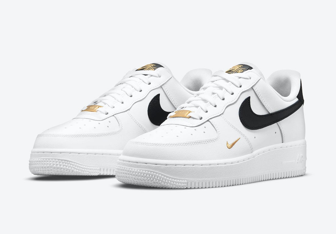 black white and gold air force 1