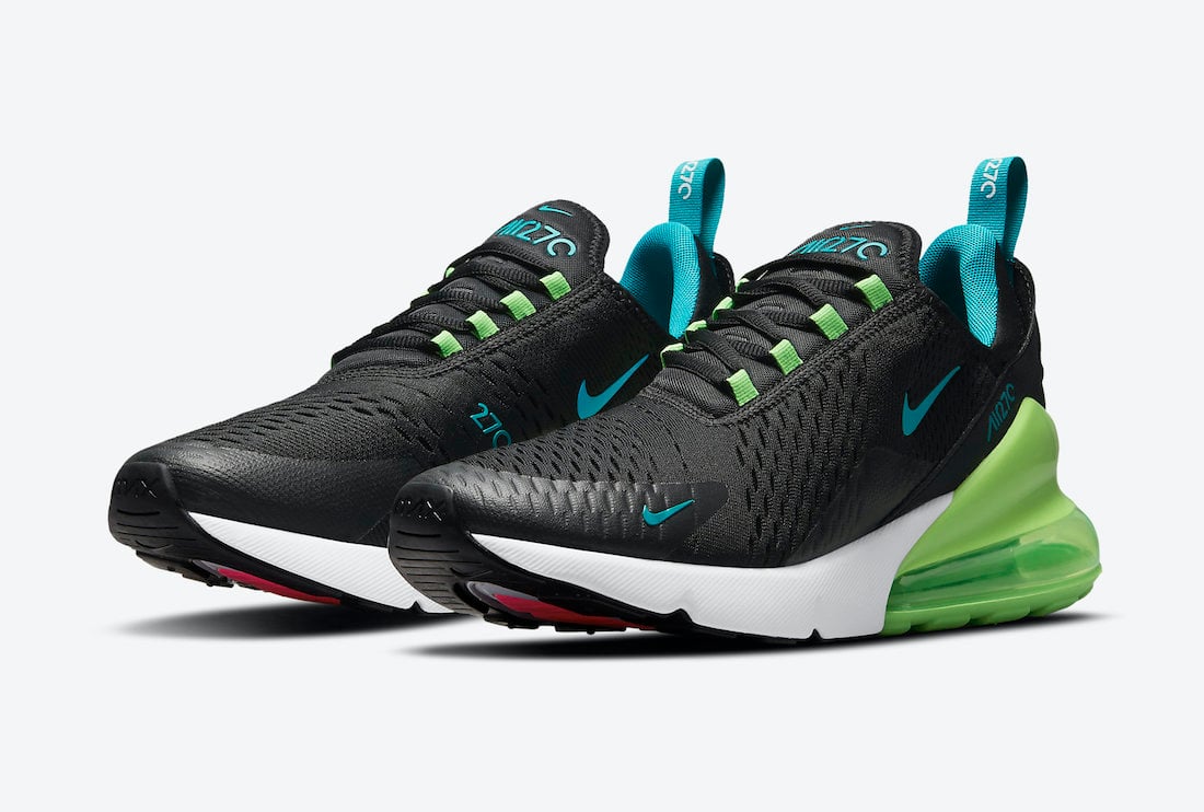 Nike Air Max 270 Black Neon Green Blue Pink Dj5136-001 Release Date Info |  Sneakerfiles