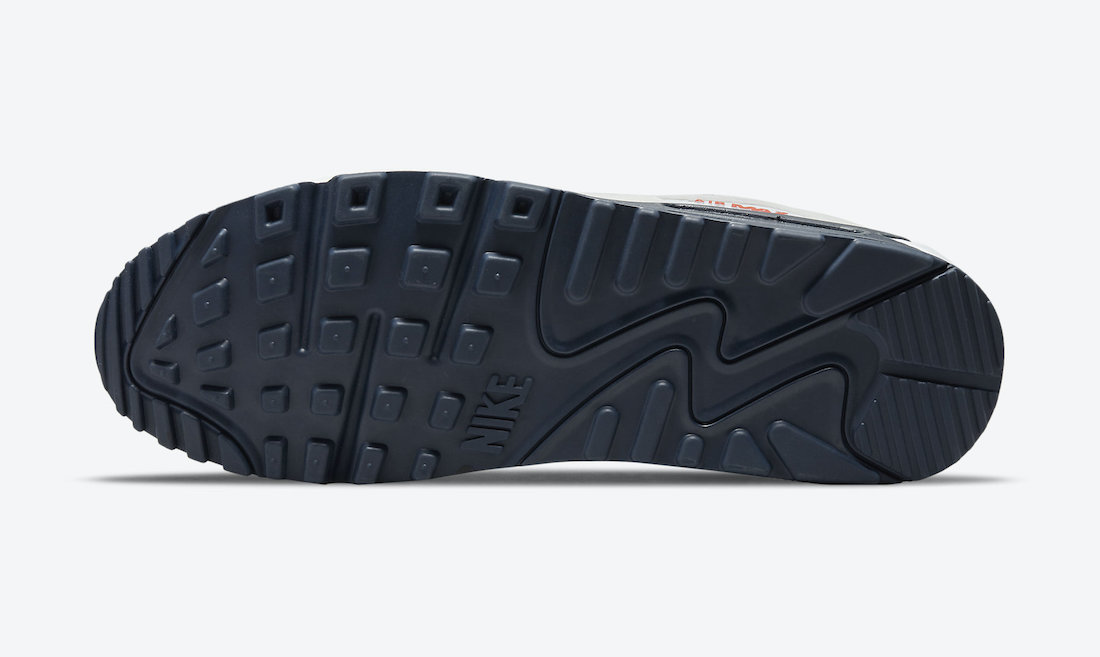 Nike Air Max 90 Sail Navy Blue Crimson DM2820-100 Release Date Info