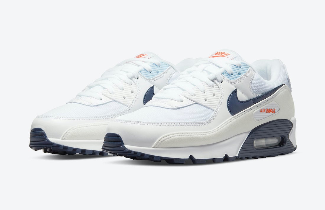 Nike Air Max 90 Sail Navy Blue Crimson 