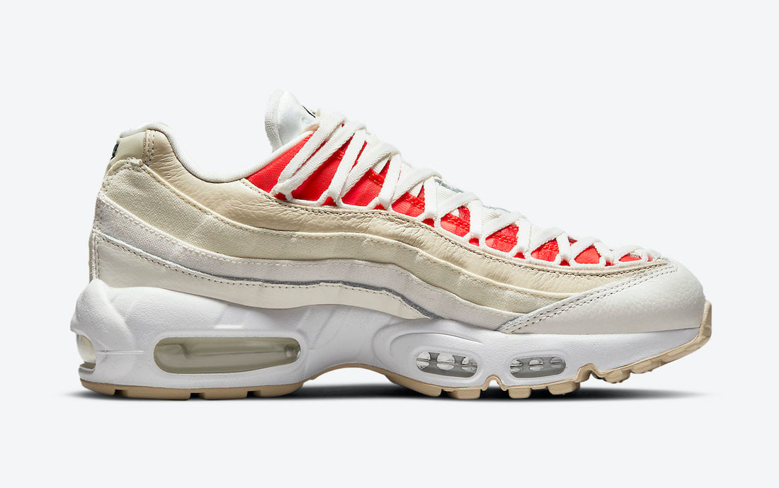 Nike Air Max 95 Sail Chile Red Coconut Milk DJ6903-100 Release Date Info