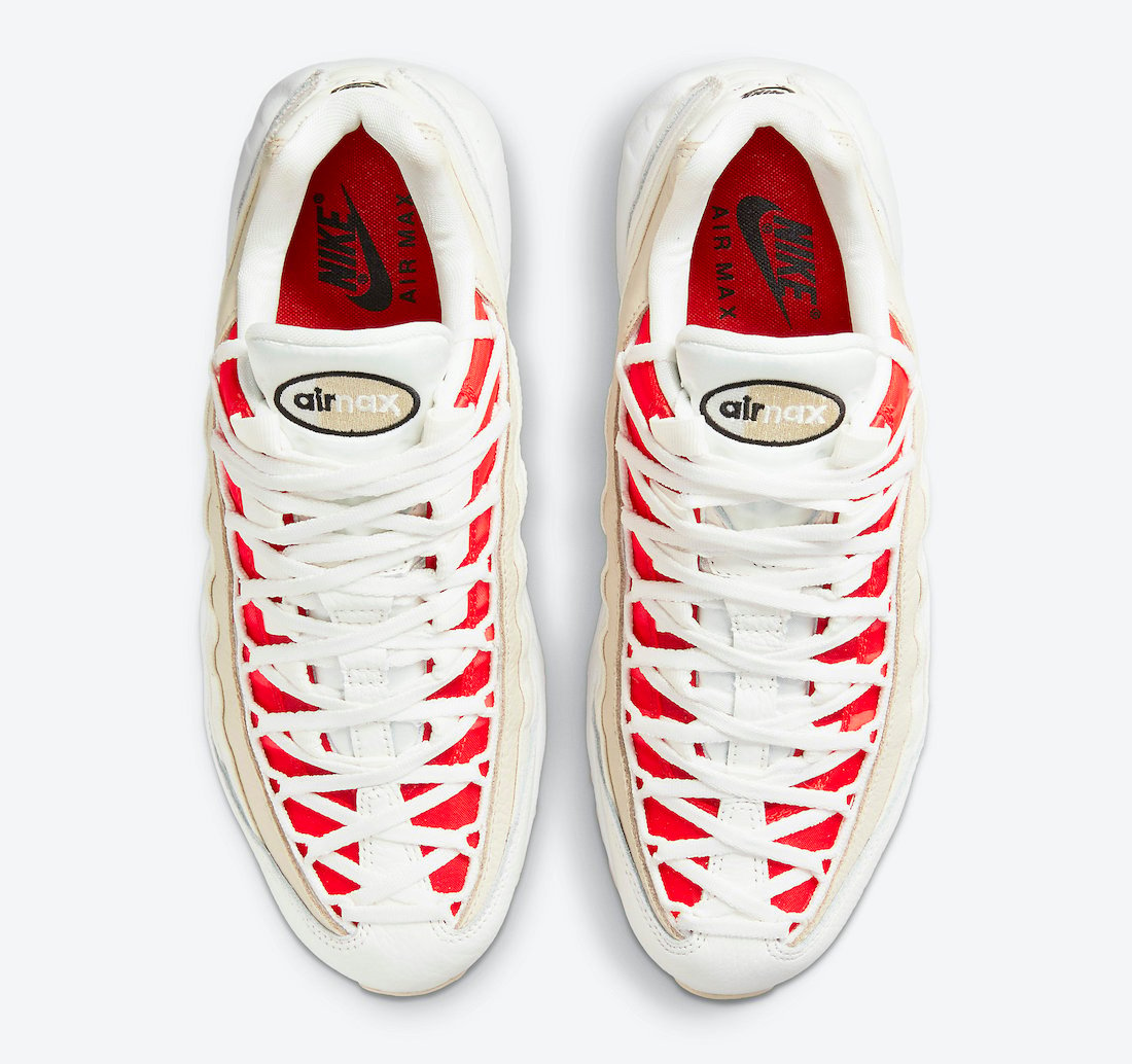 Nike Air Max 95 Sail Chile Red Coconut Milk DJ6903-100 Release Date Info