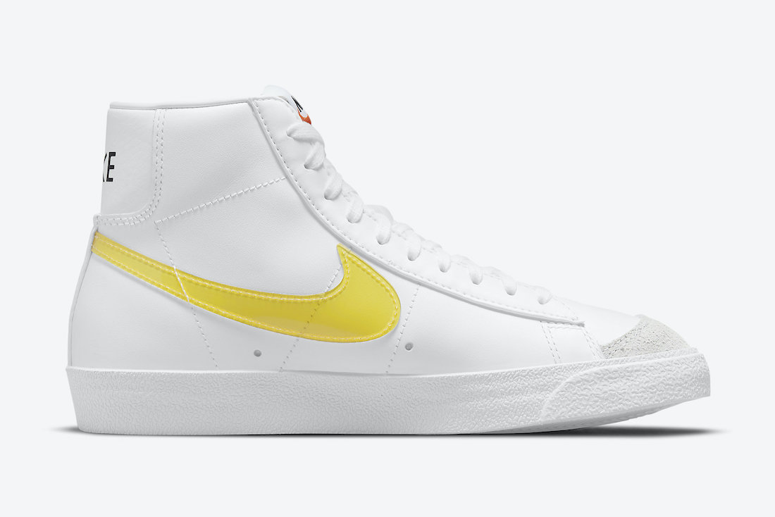 Nike Blazer Mid Yellow Swoosh DJ3050-101 Release Date Info