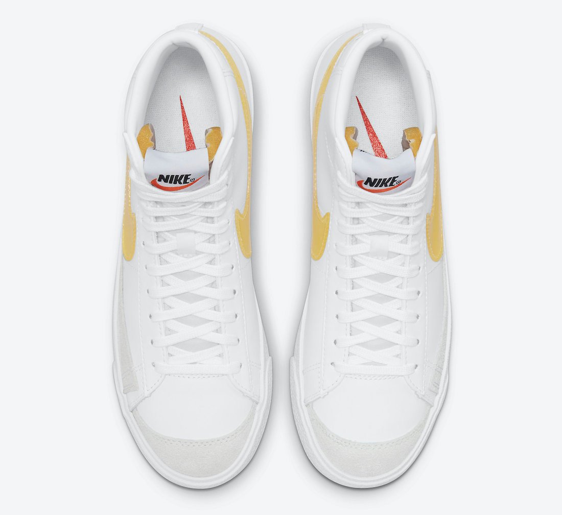 Nike Blazer Mid Yellow Swoosh DJ3050-101 Release Date Info