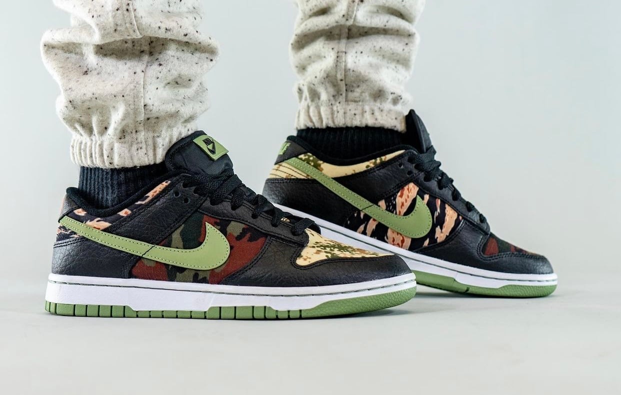 Nike Dunk Low Camo DH0957-001 On-Feet