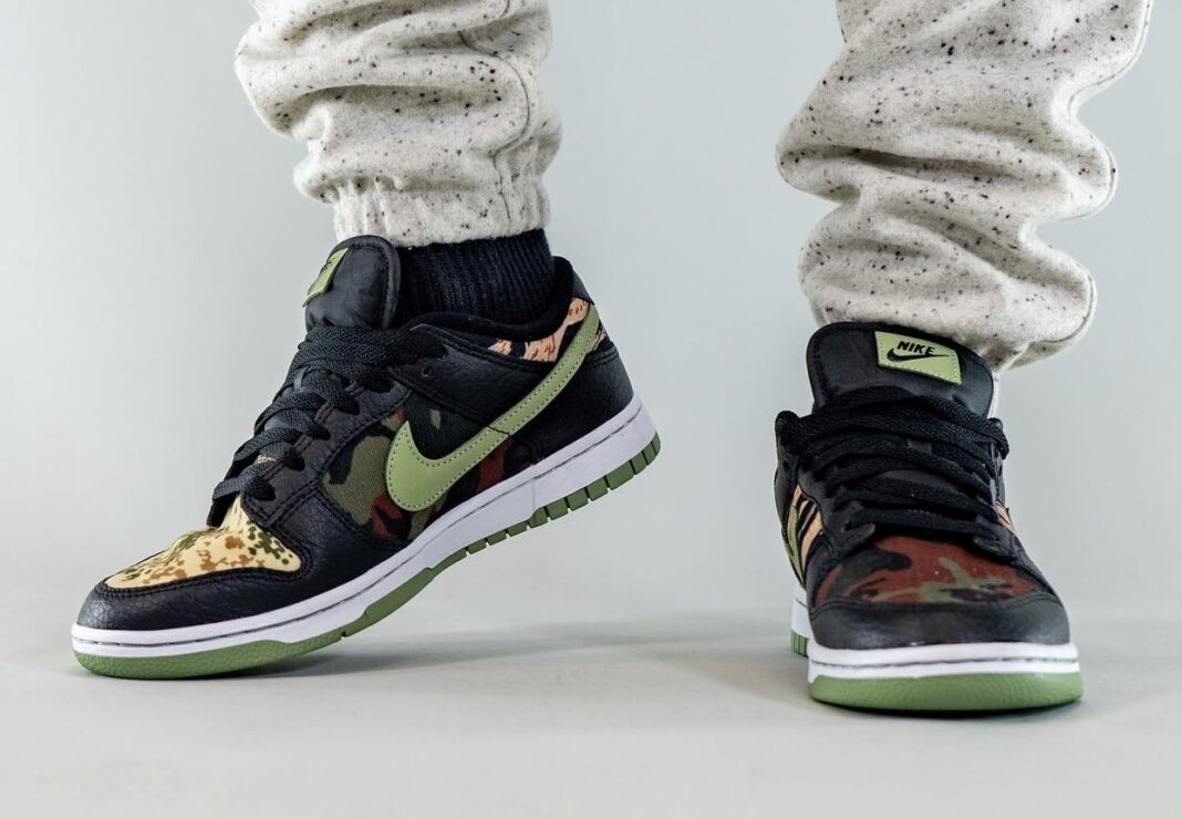 Nike Dunk Low Black Multi Camo DH0957-001 Release Date Info | SneakerFiles