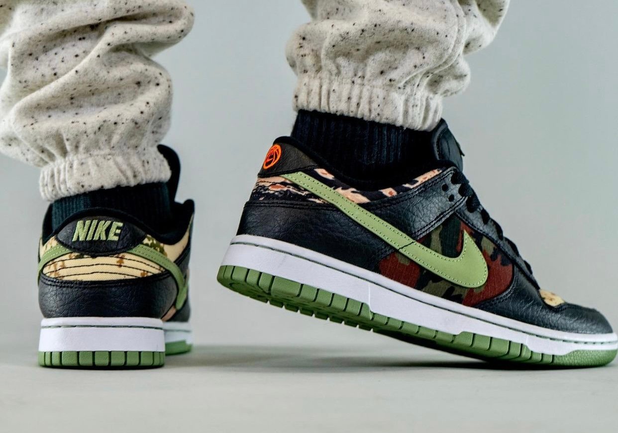 Nike Dunk Low Camo DH0957-001 On-Feet