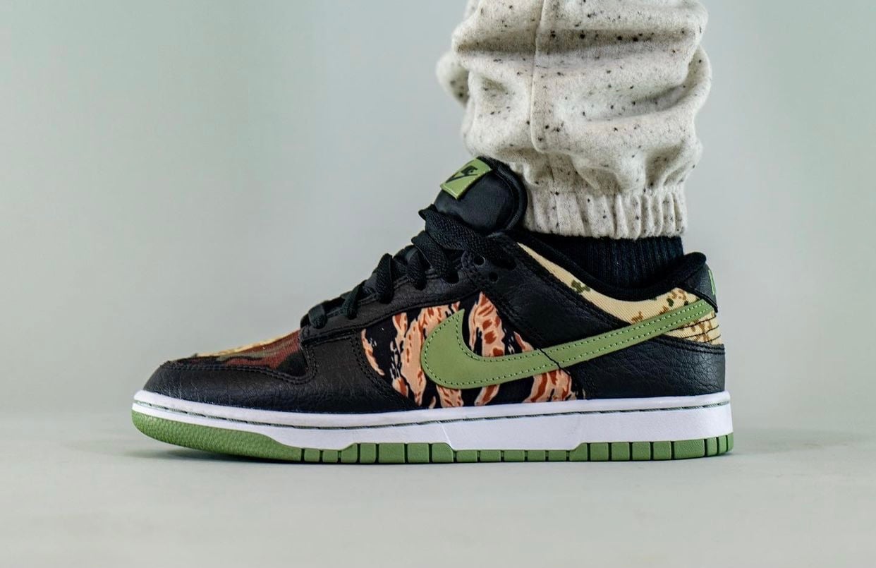 Nike Dunk Low Camo DH0957-001 On-Feet