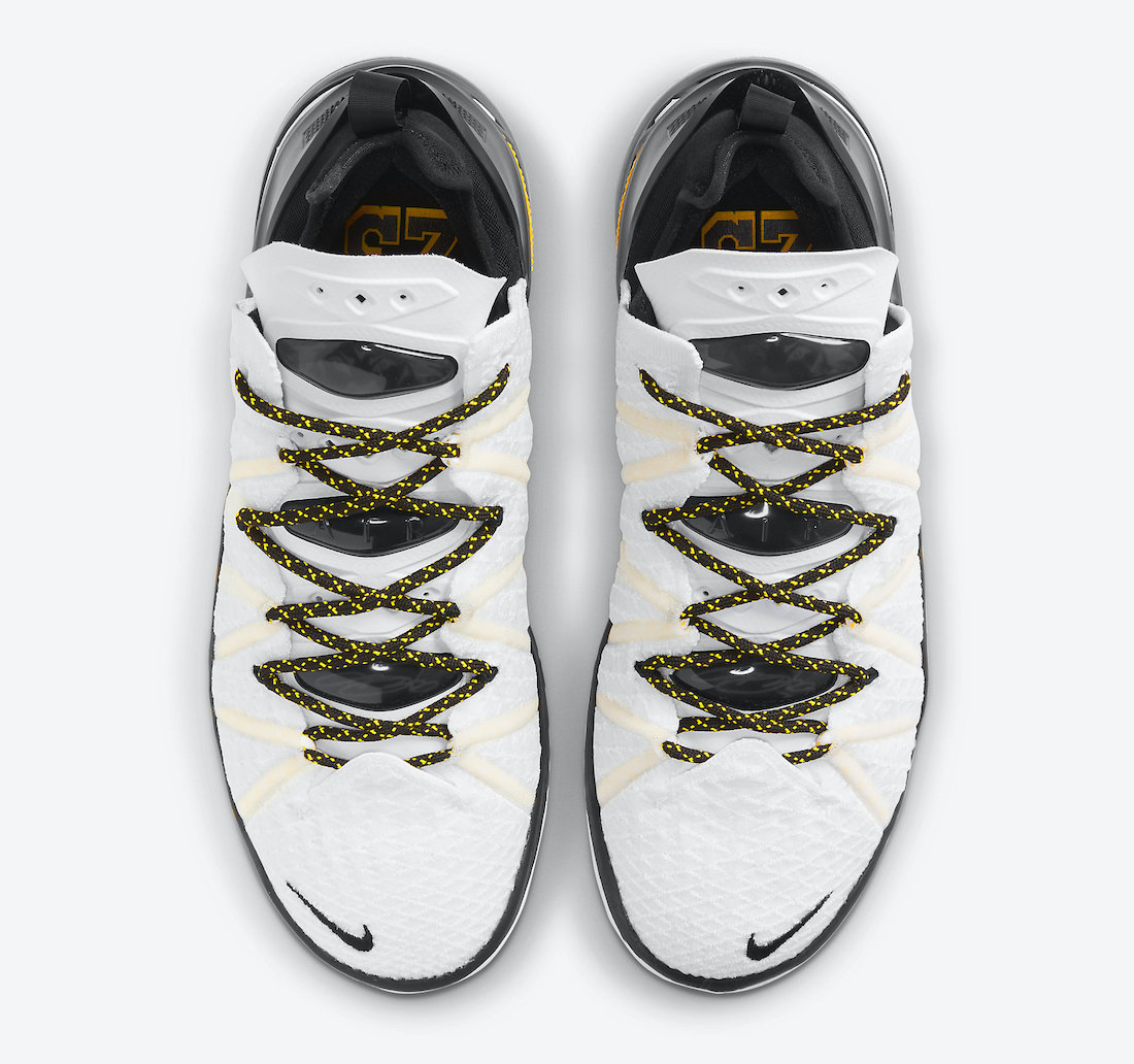 Nike LeBron 18 Home White Amarillo Black CQ9283-100 Release Date Info