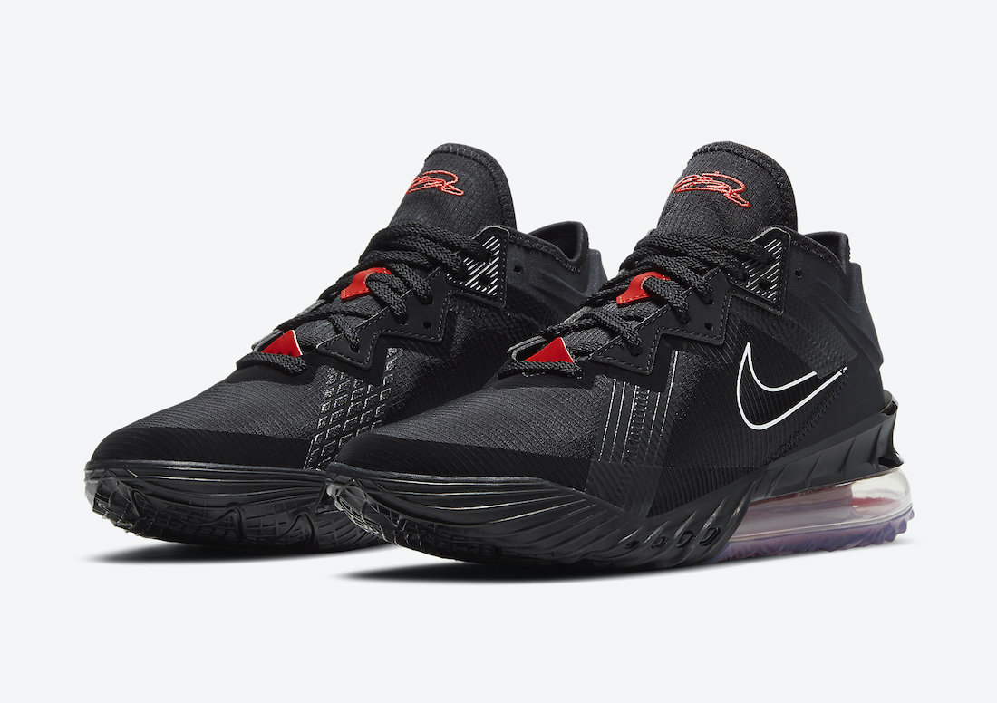 Nike LeBron 18 Low Releasing Soon in Black and Red