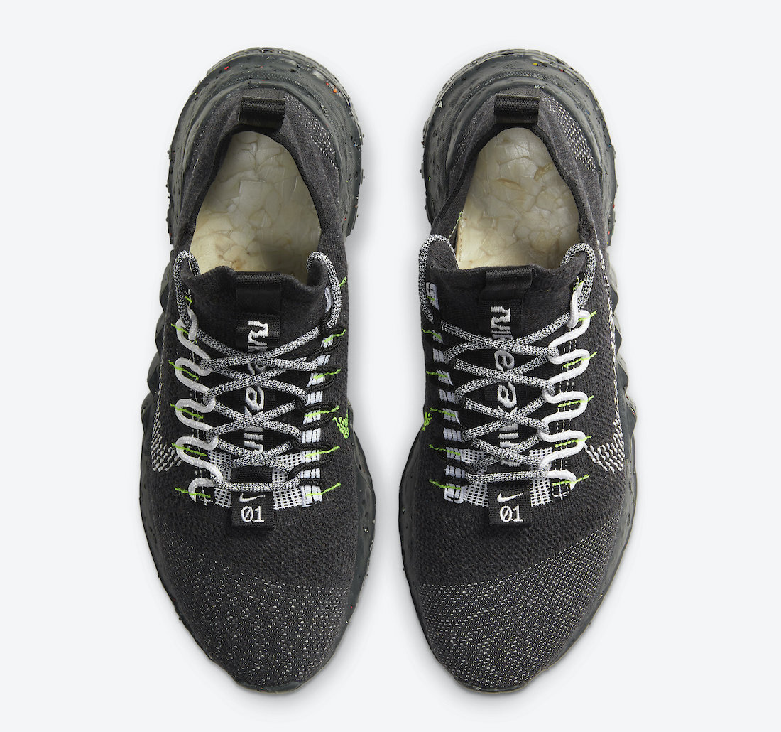 Nike Space Hippie 01 Anthracite Black Volt DJ3056-001 Release Date Info