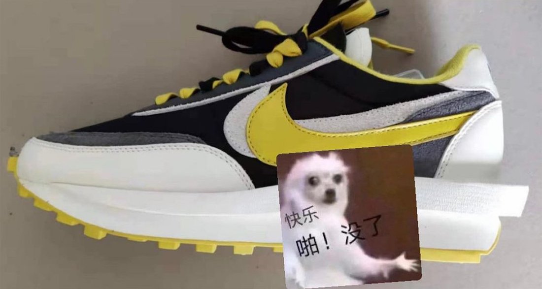 Sacai x Nike LDWafle Releasing in Black, White, and Yellow