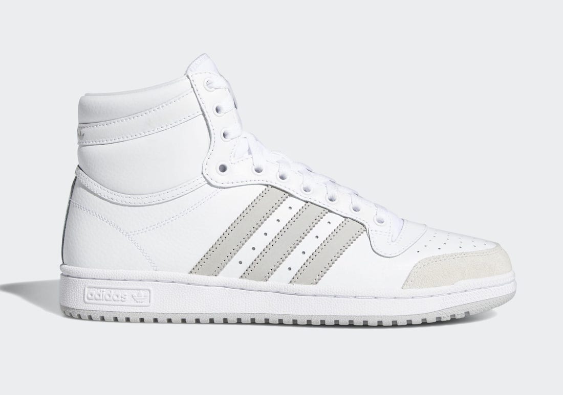 adidas Top Ten Coming Soon in White and Grey